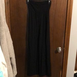 black skirt with slit